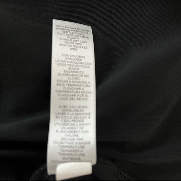 Chicos Black Round Neck 3/4 Sleeve Blouse - Picture 9 of 12